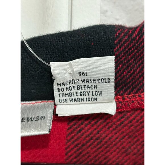Newport News Red Black Buffalo Plaid Button-Up Cape Jacket Oversized Collar Sz M - Picture 6 of 9